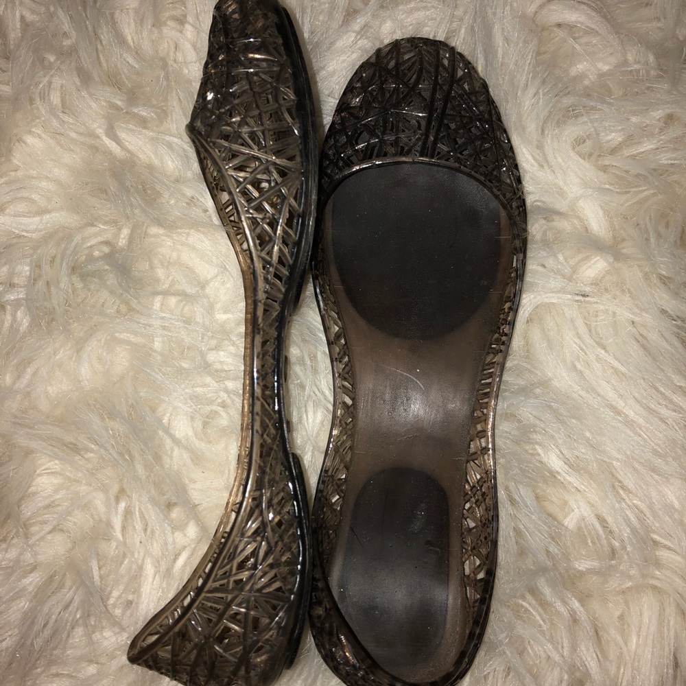 Steve Madden grey jellies slip on’s
